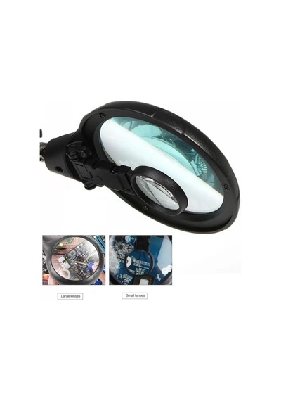 Masaüstü Ledli Mini Bord Tutucu Büyüteçli Havya Standı Mg16129-c