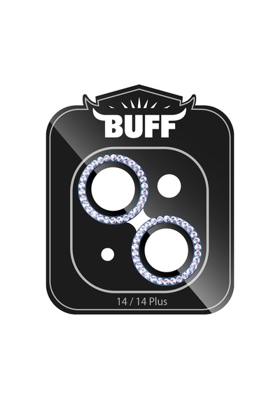 Buff Apple Uyumlu iPhone 14 / 14 Plus Diamond Kamera Lens Koruyucu Mavi