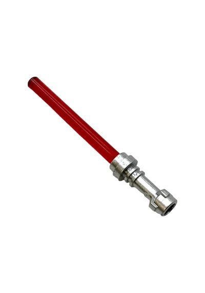 Star Wars Minifigür Aksesuarı, Işın Kılıcı, Lightsaber, Şeffaf Kırmızı Renkte Ve Metalik Gümüş Kabzalı