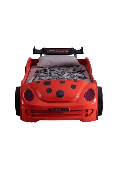 Arabalı Yatak, Ladybird Ledli Arabalı Yatak - Kırmızı + 1 Comfort Yatak Arabalı Yatak, Ladybird Ledli Arabalı Yatak - Kırmızı + 1 Comfort Yatak