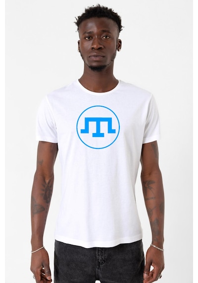 Kırım Tatar Tamga Beyaz Erkek Bisikletyaka Tshirt 001