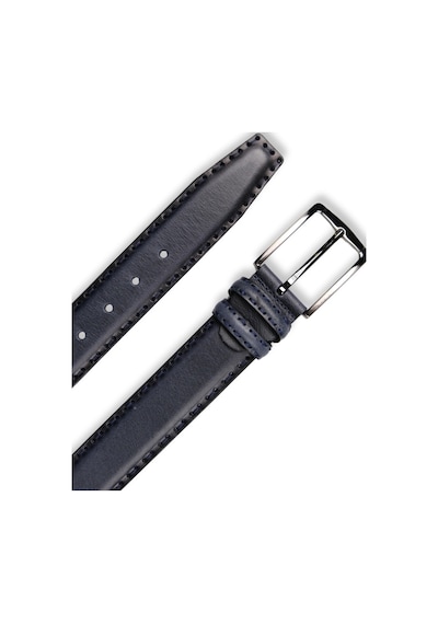 Mft Leather Hakiki Deri Erkek Kemer Saraç Dikişli, 4 Cm, Lacivert 7602 Lacivert
