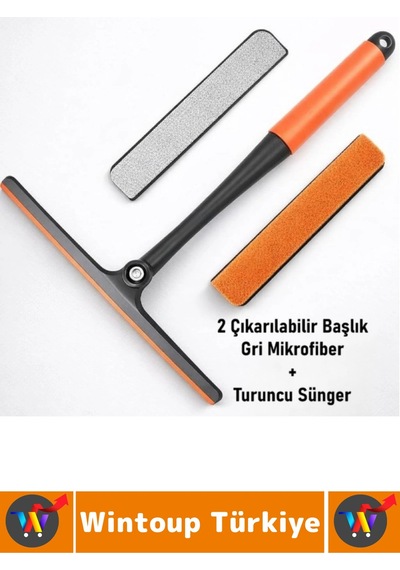 Camtemizleyici Banyo Duşakabin Oto Bakım 360 Derece Oynar Çift Başlık Çekçek Cam Temizleme Aparatı Çok Renkli