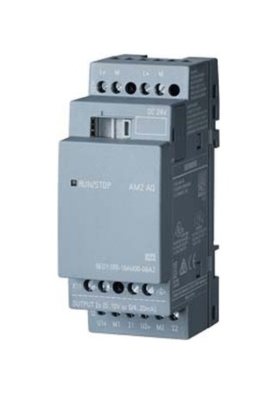 6ED1055-1MM00-0BA2 LOGO AM2 A0 0..10 veya 0/4...20 mA 10-BIT 2AO