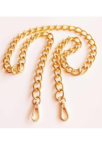 Angel Çanta Aksesuar Light Gold Renk 16x22 Mm Çanta Zinciri Kancalı 120 Cm