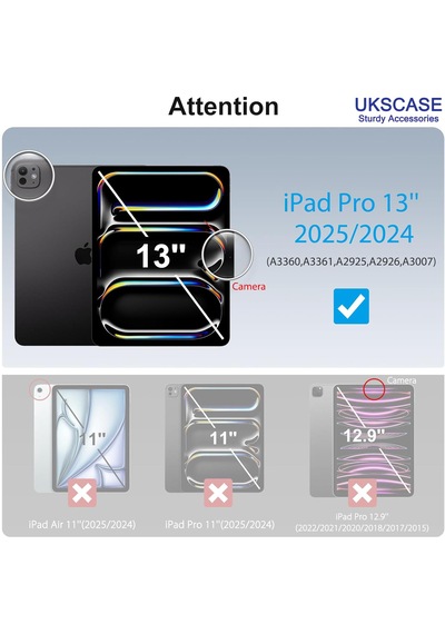 Apple Uyumlu iPad, Pro 13 İnç M5/m4 8./7. Nesil, 2025/2024 Temperli Cam Ekran Koruyucu 2 Adet