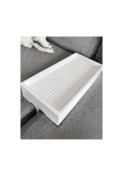 Koltuk Arası Tepsi Organizer Kumanda Standi 25x14 Cm Beyaz Beyaz