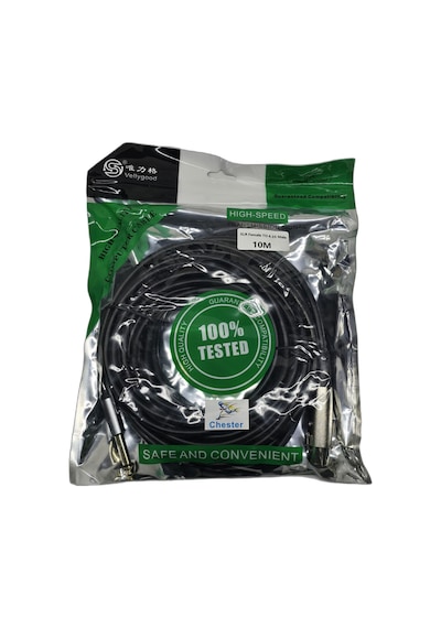 10 Metre Xlr Dişi - 6.35 Mm Mono Jak Mikrofon Kablosu - Profesyonel Dengeli Ses Ve Enstrüman Kablosu