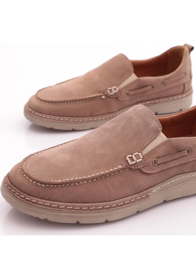 Dgn 24117 Erkek Comfort Ayakkabi Bej Nubuk