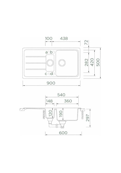 Schock - Formhaus Onxy 90 Cm Crıstalıte Granit Eviye Siyah