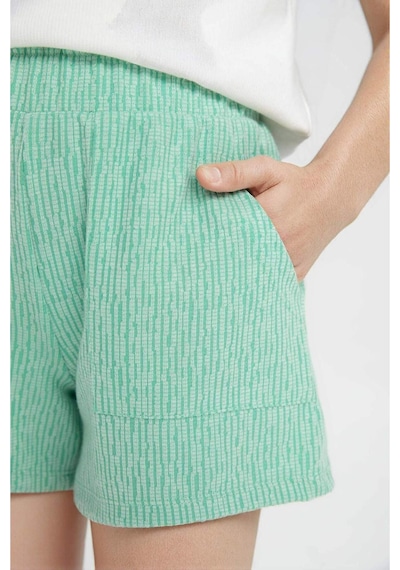 Defacto Kız Çocuk Paperbag Şort C5713A824SMGN224 Yeşil