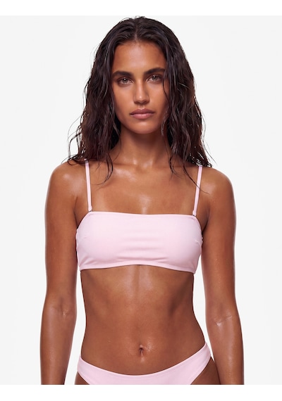 Koton Çıkarılabilir Askı Detaylı Straplez Bandeau Bikini Üstü Pembe 6sak10005mm Gül