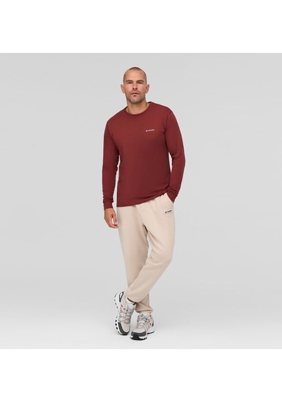 Columbia Csc M Basic Sm Logo Ls Tee Bordo Erkek Outdoor Tshirt Cs0354