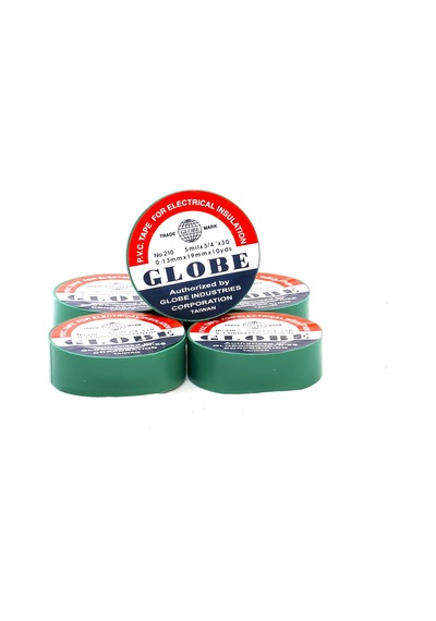 Globe Pvc Elektrik İzolasyon Bant "0.13x19x10yrds" Yeşil