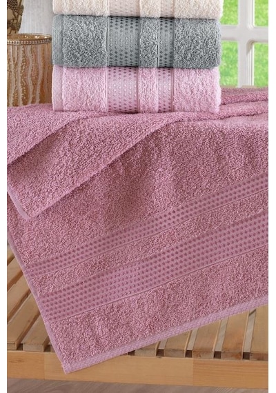 Zeynep Tekstil Stars Pamuklu El ve Yüz Havlu Seti 6'lı 50 x 90 CM Çok Renkli