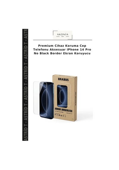 Premium Cihaz Koruma Cep Telefonu AksesuarApple iPhone Uyumlu 14 Pro No Black Border Ekran Koruyucu