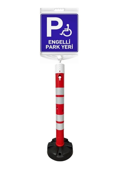 Levhalı Uyarı Dikmesi Seti 120 Cm - Kauçuk Tabanlı-set4