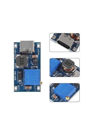 Mt3608 2a Boost Dc-dc Güç Modülü - Type-c Giriş