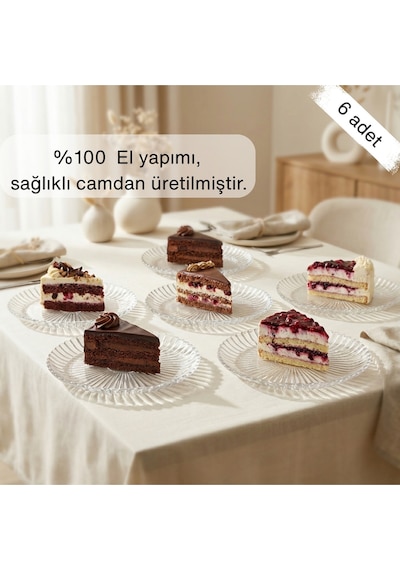 Selen Concept Papatya Model Cam Tabak 6'lı Set Renk