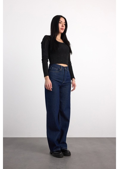 Vigoss Kadın Denim Pantolon 24294-73295 Koyu Mavi