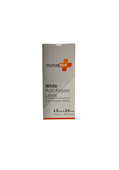 Ecotagplus Dymo Muadili Etiket - 13 Mm X 25 Mm - 5 X 2000 Adet - Eko Paket - 11353 1