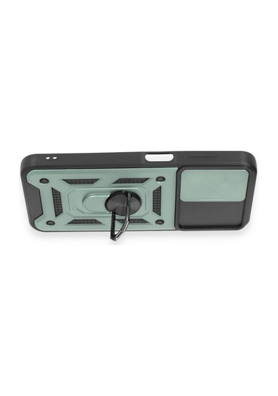 Samsung Galaxy Uyumlu - M14 5g Kılıf Pars Lens Yüzüklü Silikon - Yeşil Çok Renkli