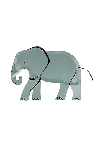 - Elephant Plates - Fil Tabaklar - 8'li 15x9