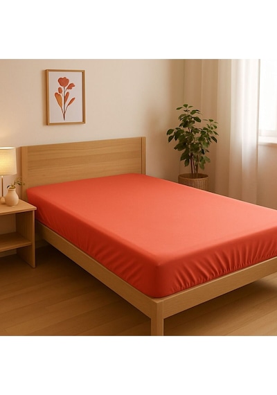 Çift Kişilik Penye 160x200 Lastikli Kırmızı