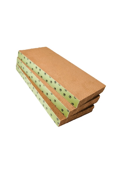 Sdf Kereste Kedi Tırmalama Kartonu Düz 3'lü 23 x 47 x 4 CM