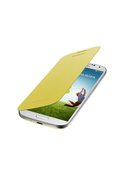 Galaxy S4 İle Uyumlu Flip Cover Kılıf Sarı Ef-fı950byegww