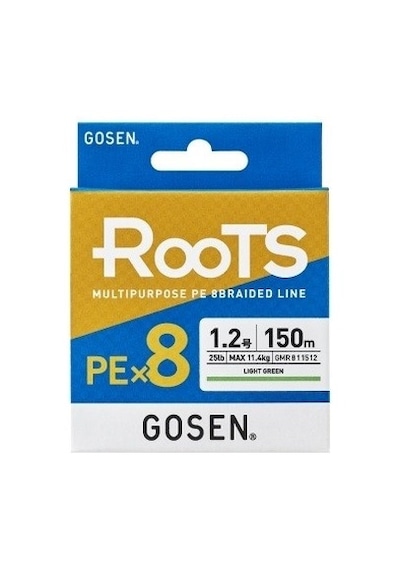 Gosen X8 Roots Pe 8 Örgü Spin İp Misina 150 M Açık Yeşil 1.5 Pe
