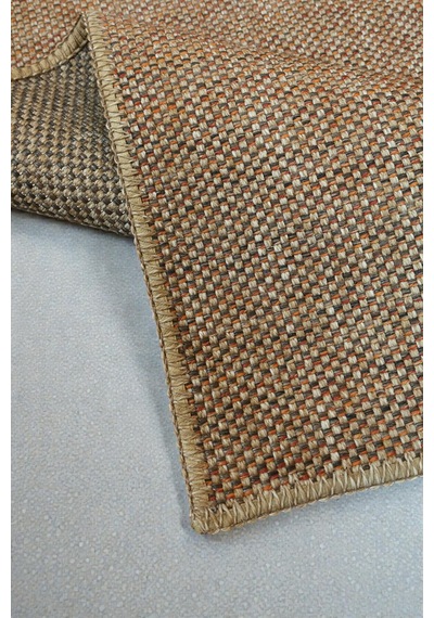 Doğal Jüt Görünümlü Dokuma Kilim Kaymaz Taban, Modern & İskandinav Stil Çok Renkli Çok Renkli