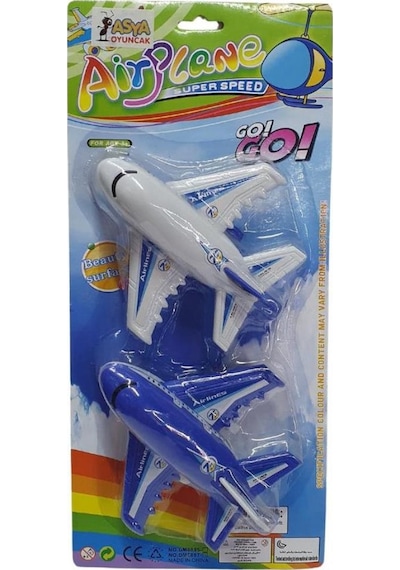 Yolcu Uçak 2'li Set 14 Cm - Dm8895-4 Lisinya Alithestereo