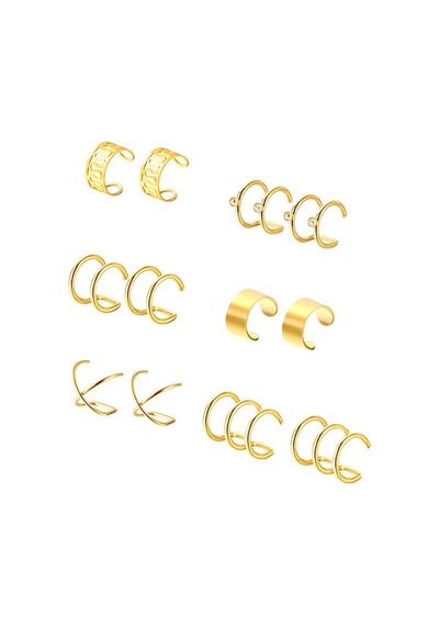 Ehediye Chavin Gold Ip Çelik 6 Takım Kıstırma Bayan Küpe Eb66Sr Ehediye Chavin Gold Ip Çelik 6 Takım Kıstırma Bayan Küpe Eb66Sr