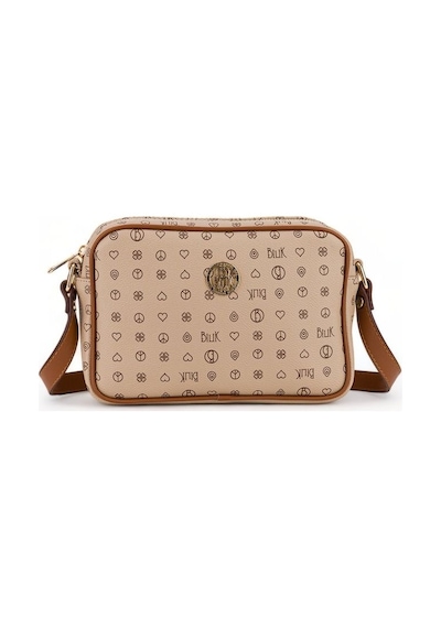 Bilik Deri Monogram Açık Vizon/taba Kadın Çapraz Askılı Çanta Nv 001