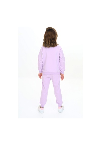 Toontoy Kids Toontoy Kız Çocuk Reglan Kol Kanguru Cepli Nakışlı Eşofman Takım Lila
