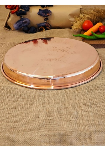 Moda Bakır Bakır Fırın Tepsi 34 Cm Metalik