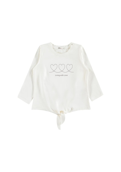 Civil Girls Living With Love Yazılı 6-9 Yaş Sweatshirt - Ekru