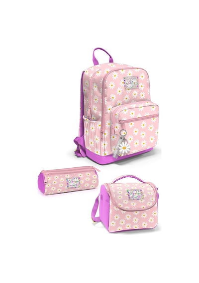 Papatya Desenli 3 Lü Okul Çanta Seti Set0133224 Pembe