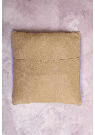 Peraluna Luxury Pıllow Simli Çizgili Triko Yastık Kılıfı 45x45 Cm Açık Lila/gold - Açık Lila