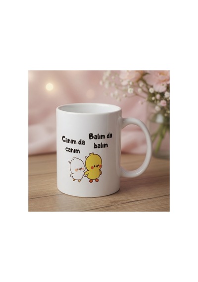 1 Adet Kupa Bardak Porselen Baskılı Tasarım Canım Da Canım Balım Da Balım Çift Taraflı Mug Hediyelik