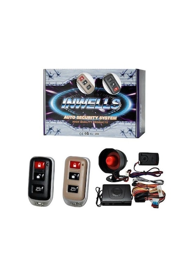 Inwells Oto Alarm Seti Anahtarlı Kumandalı 12V 3810