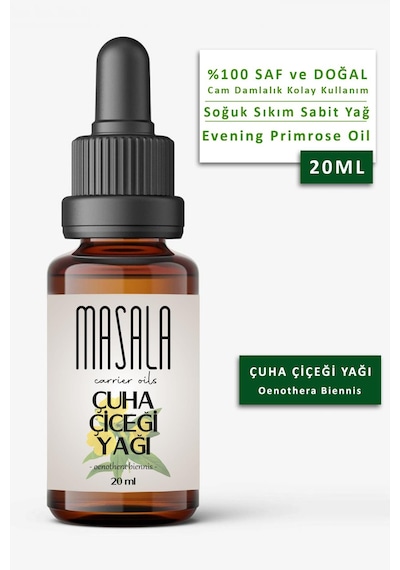 Masala Çuha Çiçeği Yağı 20 ML Soğuk Pres (Evening Primrose Carrier Oil)