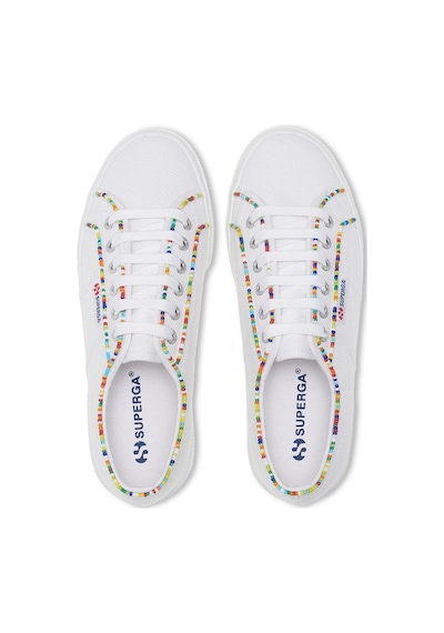 Superga 2740 Multicolor Beads Kadın Beyaz Sneaker Beyaz-340 Beyaz-340