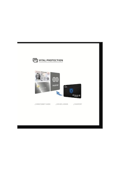 Organıcyou Shenzhen Rfıd/nfc Engelleyici Kart, Ultra İnce Şık Tasarım, Alüminyum Malzeme, Hırsızlığa Karşı Siyah