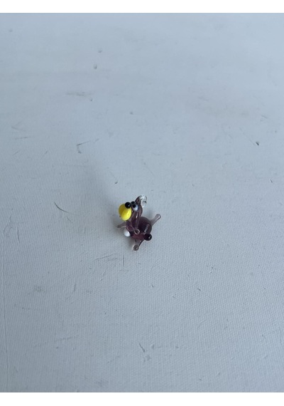 El Yapımı Mini Murano Cam Köpek Biblo A124-01