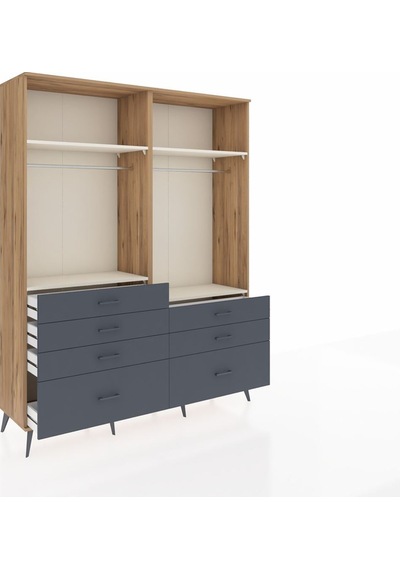 Hyperion Gardrop 4 Raflı 7 Çekmeceli 2 Askılı 176x44x221 Çam-aytaşı/antrasit Aytaşı/antrasit Hyperion Gardrop 4 Raflı 7 Çekmeceli 2 Askılı 176x44x221 Çam-aytaşı/antrasit Aytaşı/antrasit