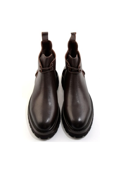 Bambi Kahve Hakiki Deri Erkek Bot & Bootie E02304093140 Kahve