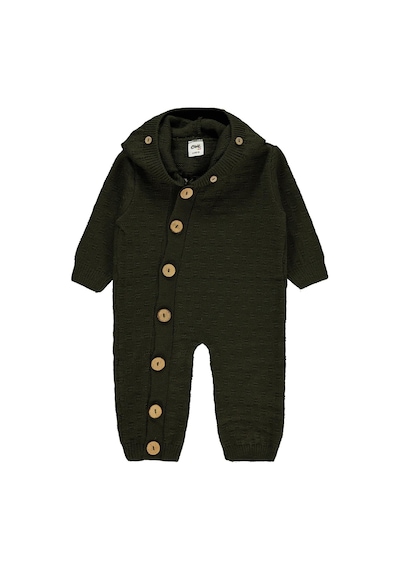 Civil Baby Yandan Açılımlı Tiktak Band Detaylı 6-18 Ay Tulum - Haki