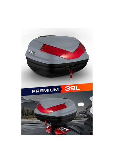 Wogen Wg39 Premium Arka Çanta 39 Litre Nardo Gri + Karbon Dizli Siyah